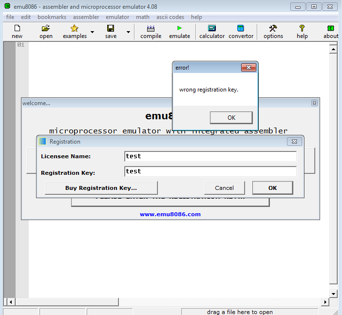 Register with dummy key