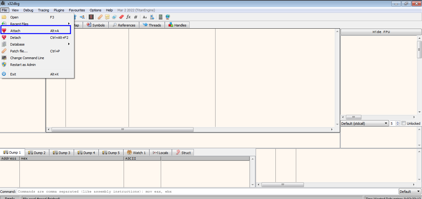 Attach to debugger
